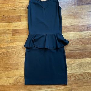 Black peplum dress